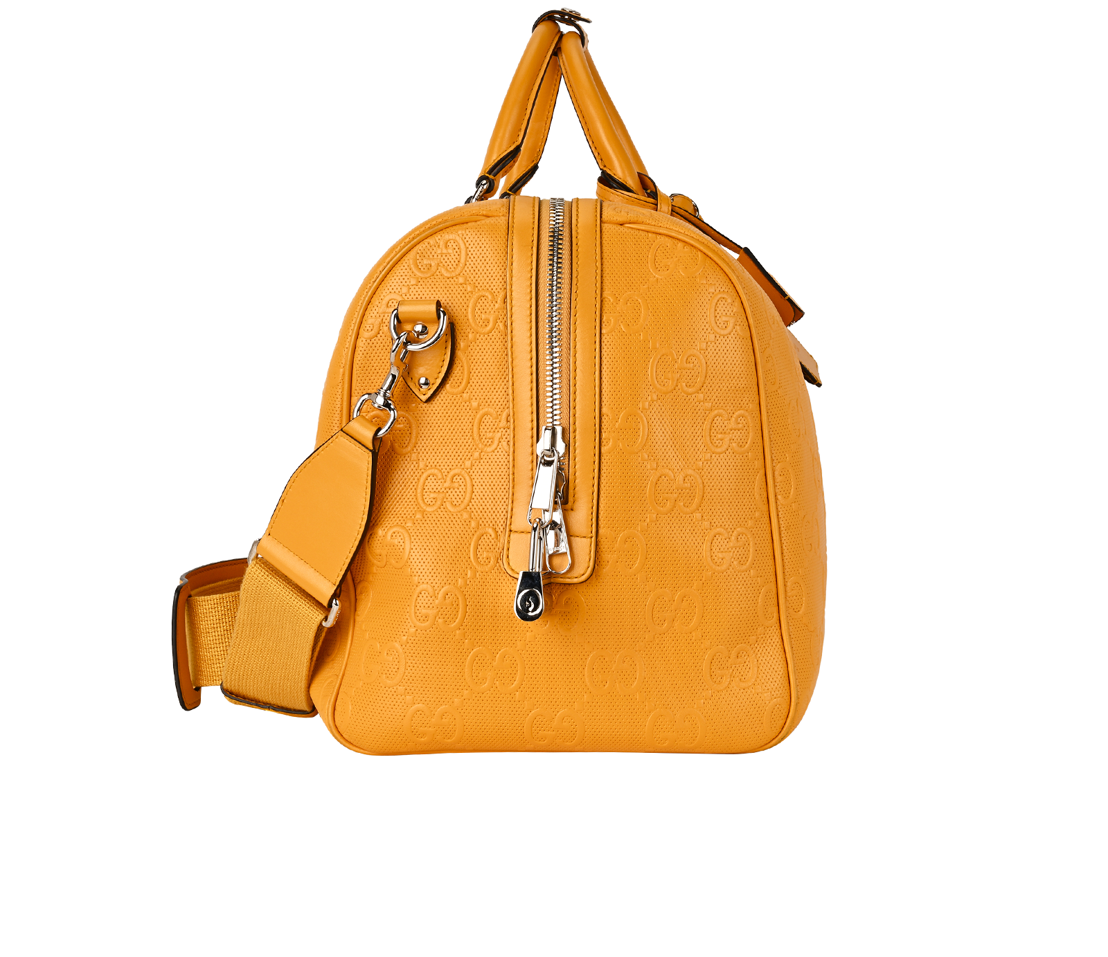 GG Duffle Bag, &pound;1,800, Handbags, Yellow, Leather, Side view